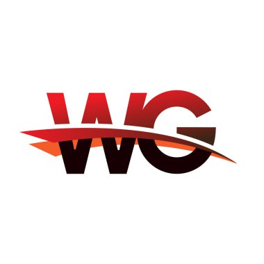 İlk harf WG logotype şirket adı siyah ve kırmızı renk desenli.