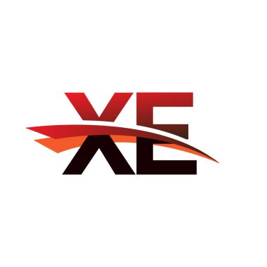 İlk harf XE logotype şirket adı siyah ve kırmızı renk desenli.