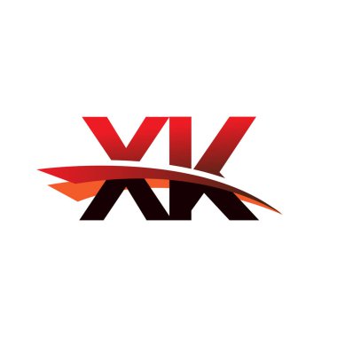 İlk harf XK logotype şirket adı siyah ve kırmızı renkte..
