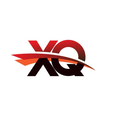 İlk harf XQ logotype şirket adı siyah ve kırmızı renk desenli.