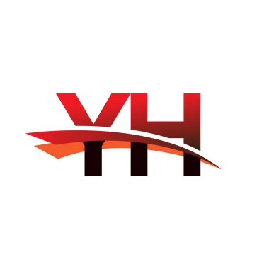 İlk harf YH logotype şirket adı siyah ve kırmızı renk desenli.