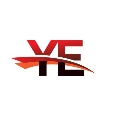 İlk harf YE logotype şirket adı siyah ve kırmızı renk desenli.