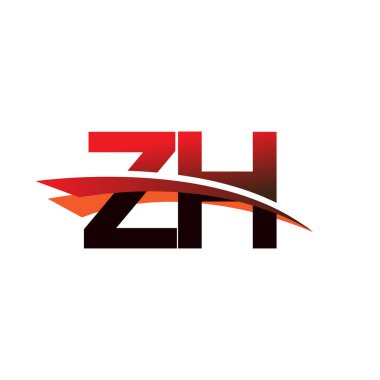 İlk harf ZH logotype şirket adı siyah ve kırmızı renk desenli.