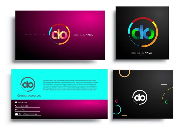 Logotype Lettre Avec Cercle Coloré Conception Logo Combinaison Lettre Avec — Image vectorielle