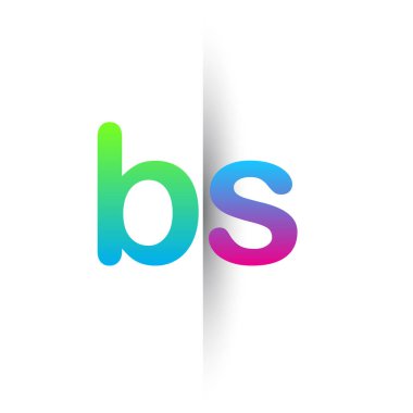 Initial Letter BS Lowercase Logo green, pink and Blue, Modern and Simple Logo Design.