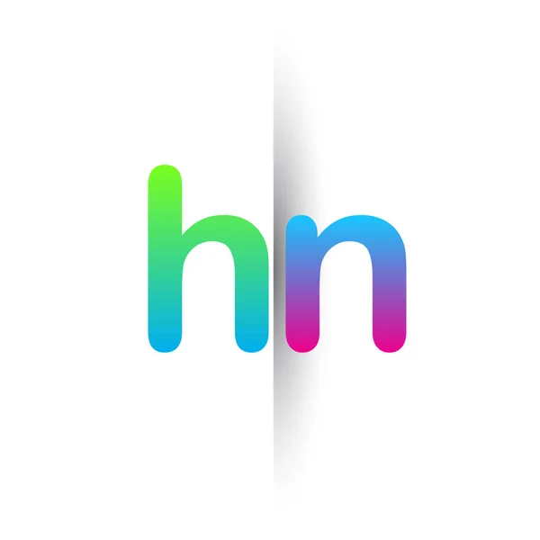 Initial Letter Lowercase Logo Green Pink Blue Modern Simple Logo — Vector de stock