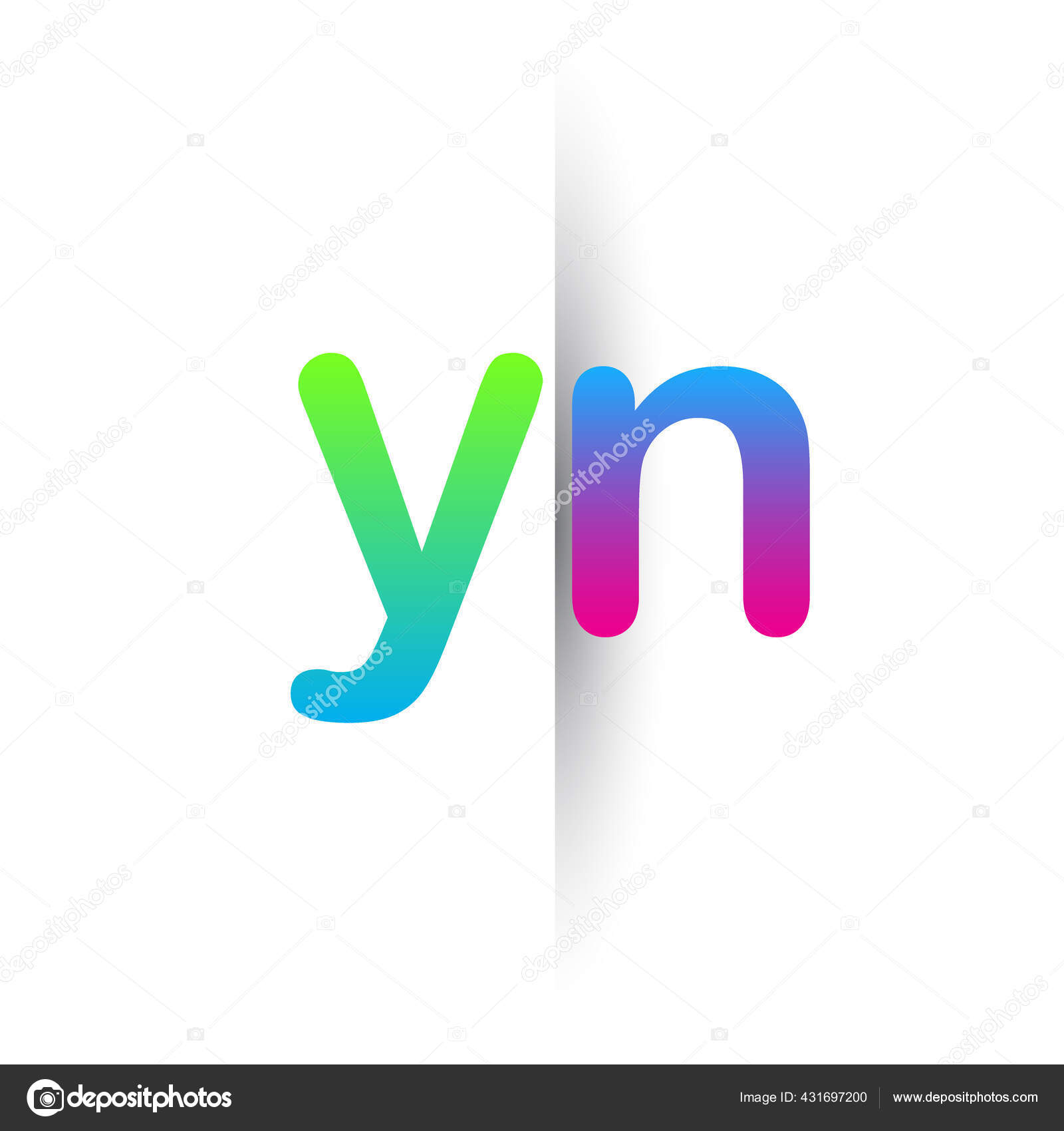 Initial Letter YL Logo Lowercase colorful design, Modern and