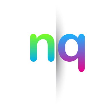 İlk Harf NQ Küçük Logo Yeşil, Pembe ve Mavi, Modern ve Basit Logo Tasarımı.