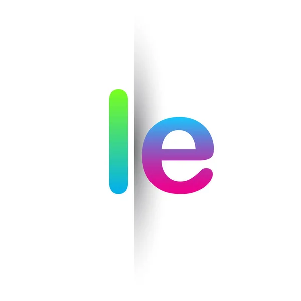 Initial Letter Lowercase Logo Green Pink Blue Modern Simple Logo — 스톡 벡터