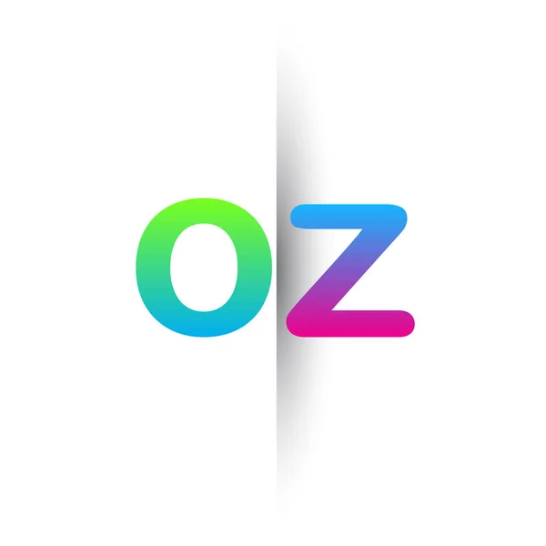 Eerste Letter Lowercase Logo Groen Roze Blauw Modern Eenvoudig Logo — Stockvector