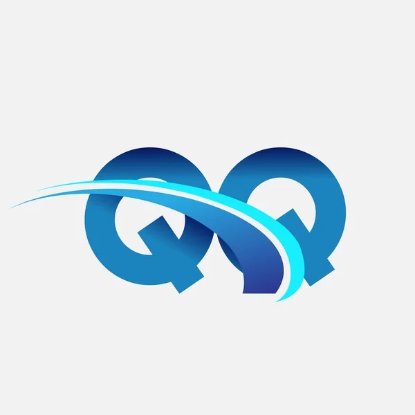 Початкова Літера Логотип Компанії Кольоровий Синій Малий Дизайн Векторний Логотип — стоковий вектор