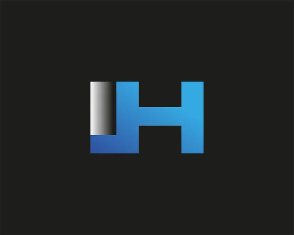 Eerste Letter Logotype Bedrijfsnaam Gekleurd Blauw Zilver Swoosh Ontwerp Geïsoleerd — Stockvector