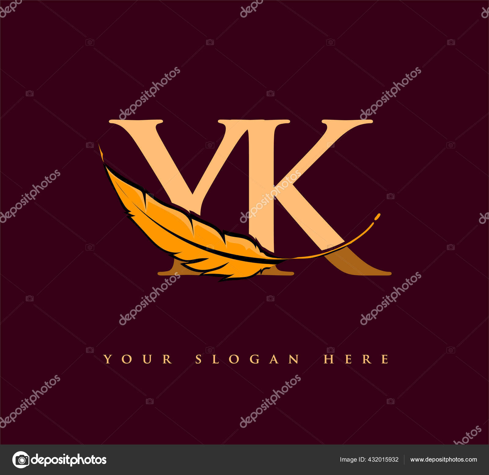 logotipo da letra vk. modelo de vetor de design de logotipo de