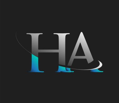 İlk logo şirketinin adı mavi ve beyaz renkli, koyu arkaplanda izole edilmiş. iş ve şirket kimliği için vektör logosu.