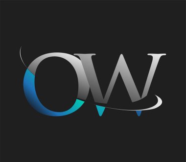 İlk logo şirketinin adı mavi ve beyaz renkli, koyu arkaplanda izole edilmiş. iş ve şirket kimliği için vektör logosu.