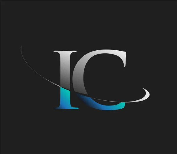 Початковий Логотип Компанії Кольоровий Синьо Білий Дизайн Махоша Ізольований Темному — стоковий вектор