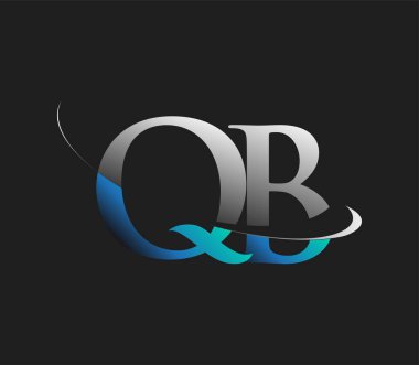 Oyun kurucu logo şirketi adı mavi ve beyaz renkli, koyu arkaplanda izole edilmiş. iş ve şirket kimliği için vektör logosu.