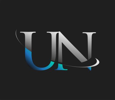 BM 'nin ilk logo şirketi lakabı mavi ve beyaz renkli, koyu arka planda izole edilmiş. iş ve şirket kimliği için vektör logosu.