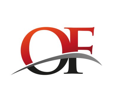 Logotype şirketinin ilk harfi. Renkli, kırmızı ve siyah Swoosh tasarımı. Siyah arkaplanda izole.