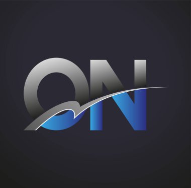 Logotype şirketinin ilk harfi mavi ve gri renkli desenli. iş ve şirket kimliği için vektör logosu.