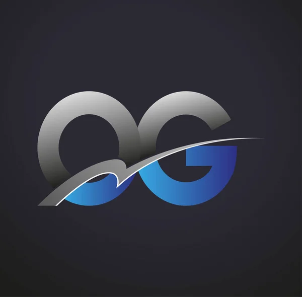 Harf Logotype Şirketi Adı Mavi Gri Renkli Şirket Kimliği Için — Stok Vektör