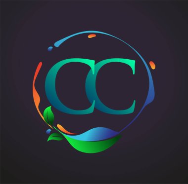 Doğa elementleri logosu, renkli doğa ve çevre logosu olan ilk harf. iş ve şirket kimliği için vektör logosu.