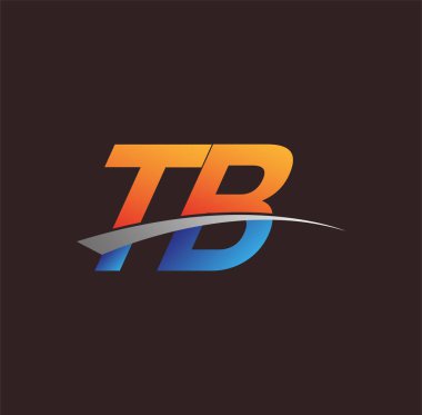 İlk harfi TB logotype şirketi. Renkli turuncu, mavi ve swoosh tasarımı. iş ve şirket kimliği için vektör logosu.