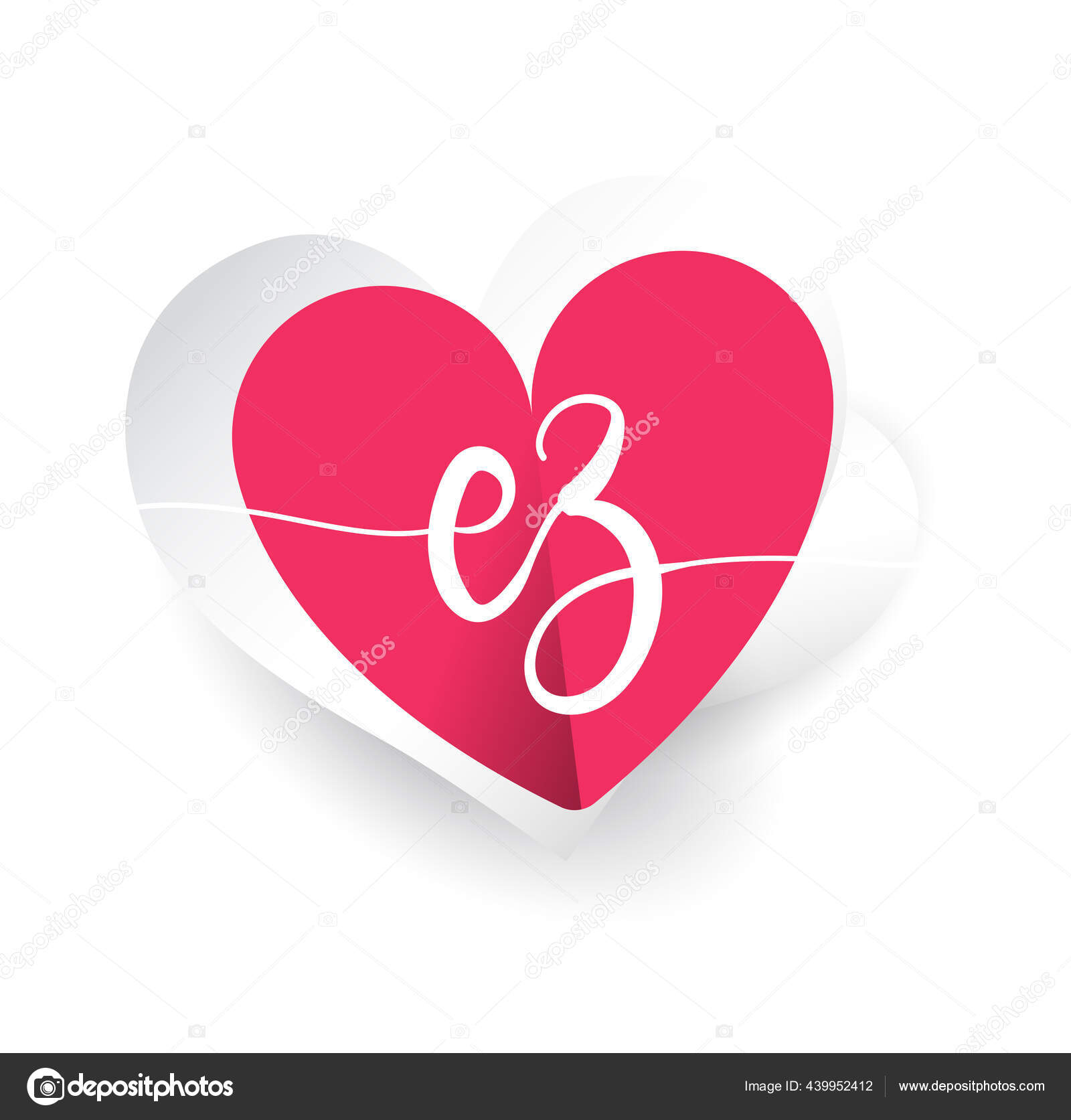 Image vectorielle Lettre Initiale Logo Avec Forme Coeur Rouge Conception  Logo Pour par ©wikaGrahic - 439952412, image size:1600x1673