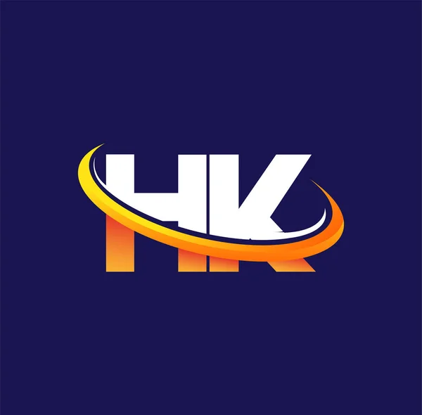 香港首家徽标公司的名称为彩色白色和橙色的天鹅绒图案 背景深浅隔离 企业和公司标识的矢量标识 — 图库矢量图片