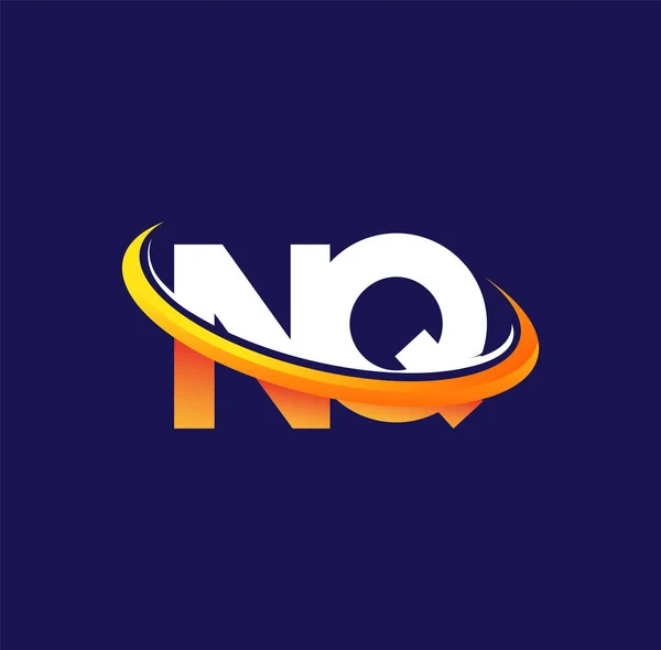 Nombre Inicial Compañía Del Logotipo Diseño Swoosh Color Blanco Naranja — Archivo Imágenes Vectoriales