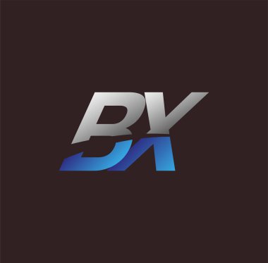 İlk harf logosu BX renkli beyaz ve mavi, Vector logo tasarım şablonu elemanları iş veya şirket kimliğiniz için