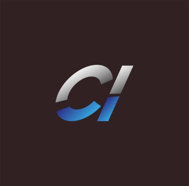 İlk harf logosu CI iş veya şirket kimliğiniz için beyaz ve mavi renkli, Vector logo tasarım şablonu unsurları