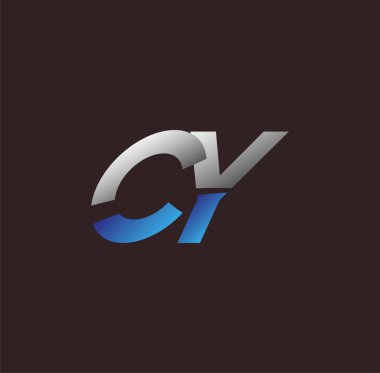 İlk harf logosu CY renkli beyaz ve mavi, Vector logo tasarım şablonu elemanları iş veya şirket kimliğiniz için