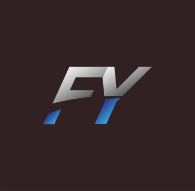 İlk harf logosu FY renkli beyaz ve mavi, Vector logo tasarım şablonu elemanları iş veya şirket kimliğiniz için