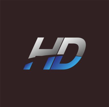 İlk harf logosu HD renkli beyaz ve mavi, Vector logo tasarım şablonu elemanları iş veya şirket kimliğiniz için