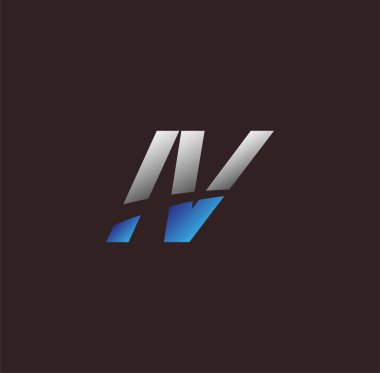 İlk harf logosu IV. Renkli beyaz ve mavi, Vector logo tasarım şablonu elemanları iş veya şirket kimliğiniz için