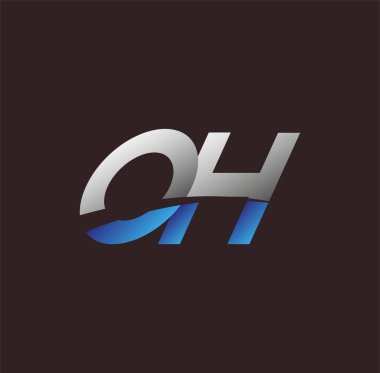 İlk harf OH logosu. İş veya şirket kimliğiniz için vektör logosu tasarım elemanları.