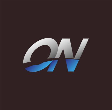 İlk harf logosu üzerinde renkli beyaz ve mavi, Vector logosu iş veya şirket kimliğiniz için şablon elementleri dizayn eder