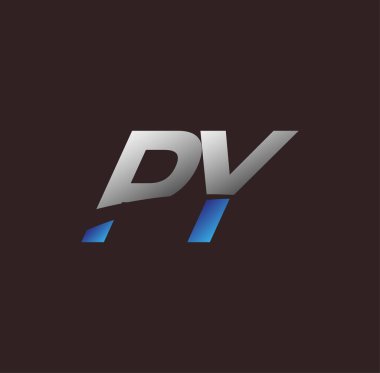 İlk harf logosu PY renkli beyaz ve mavi, Vector logo tasarım şablonu elemanları iş veya şirket kimliğiniz için