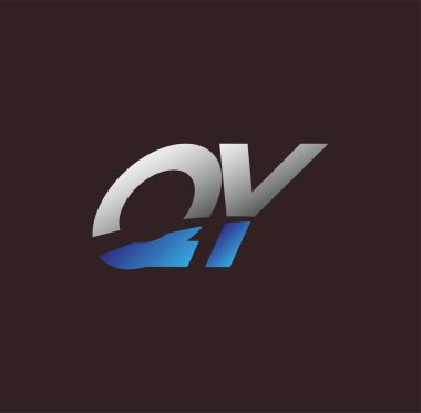 İlk harf logosu QY renkli beyaz ve mavi, Vector logo tasarım şablonu elemanları iş veya şirket kimliğiniz için