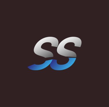İlk harf logosu SS renklendirilmiş beyaz ve mavi, Vector logosu iş veya şirket kimliğiniz için şablon elementleri tasarladı