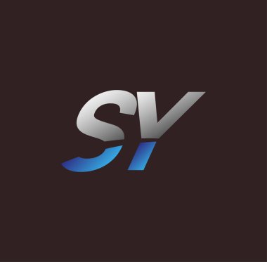 İlk harf logosu SY renkli beyaz ve mavi, Vector logo tasarım şablonu elemanları iş veya şirket kimliğiniz için