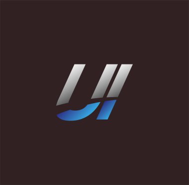 İlk harf logosu UI renkli beyaz ve mavi, Vector logo tasarım şablonu elemanları iş veya şirket kimliğiniz için