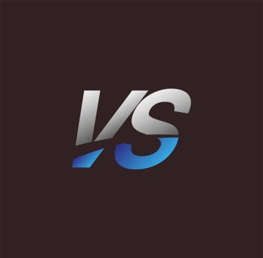 İlk harf logosu vS renkli beyaz ve mavi, Vector logo tasarım şablonu elemanları iş veya şirket kimliğiniz için