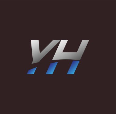 İlk harf logosu YH renkli beyaz ve mavi, Vector logo tasarım şablonu elemanları iş veya şirket kimliğiniz için