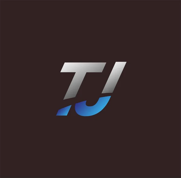 Initiële Letter Logo Gekleurde Witte Blauwe Vector Logo Ontwerp Template — Stockvector