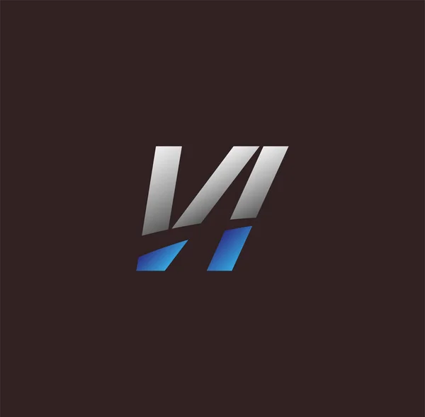 Logotipo Carta Inicial Colorido Branco Azul Vector Elementos Modelo Design — Vetor de Stock