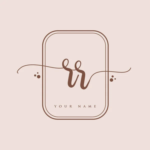Baş Yazı Logosu Yazısı Harfleri Logo Markalaşması Kadın Lüks Logo — Stok Vektör