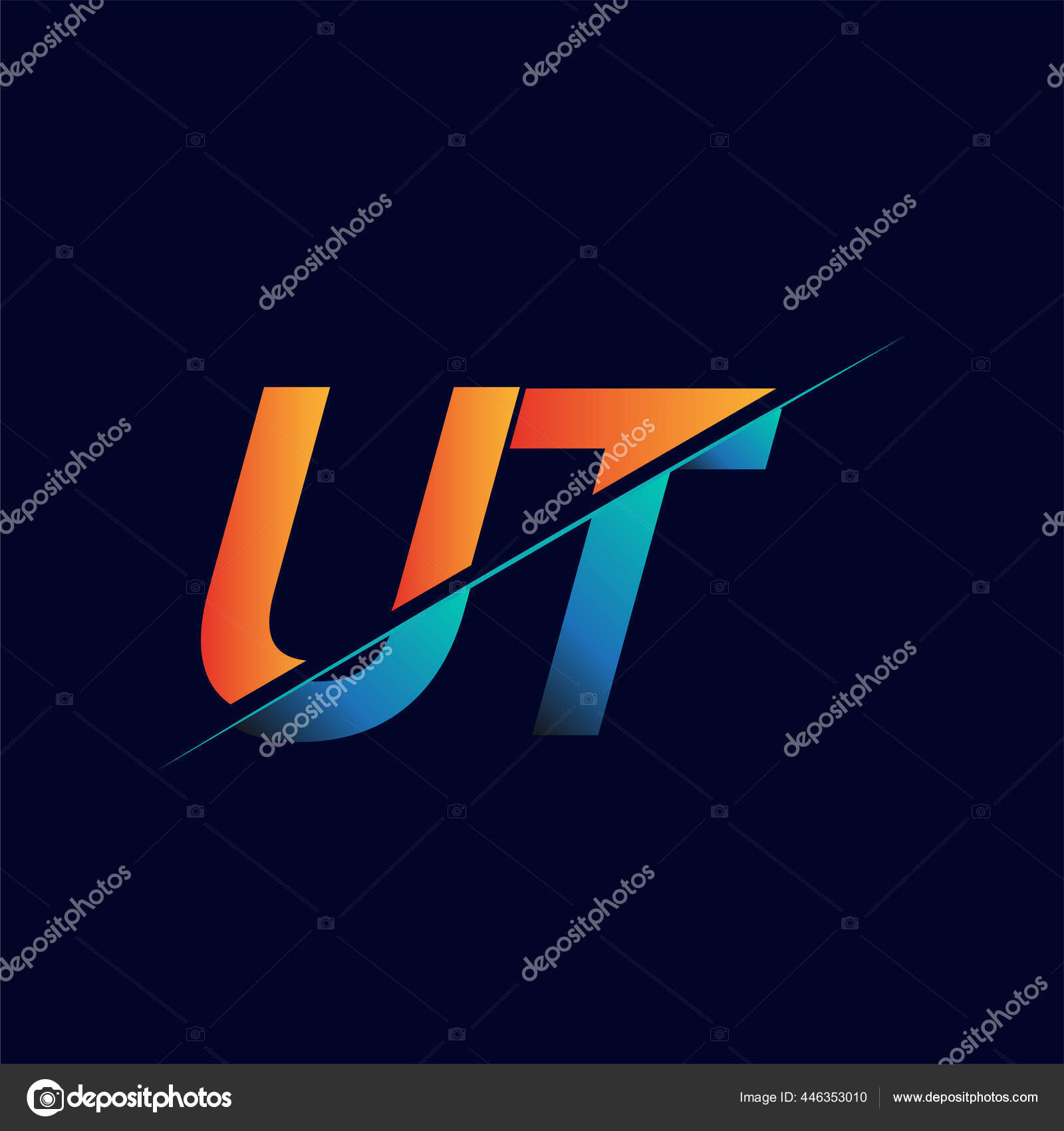 Initial Logo Company Name Colored Blue Orange Simple Modern Logo Stock initial-logo-company-name-colored-blue-orange-simple-modern-logo-stock