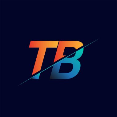 Tüberküloz firmasının ilk adı mavi ve turuncu, Basit ve Modern Logo Tasarımı.